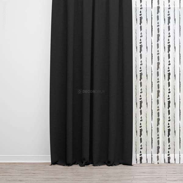 Leichte Gardinen Black & White