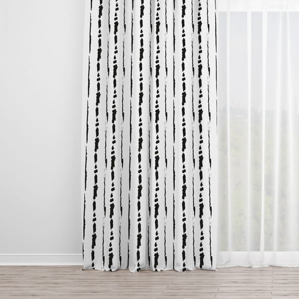 Vorhänge schwarz weiß Muster abstrakt