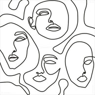 Muster Black&white Gesichter