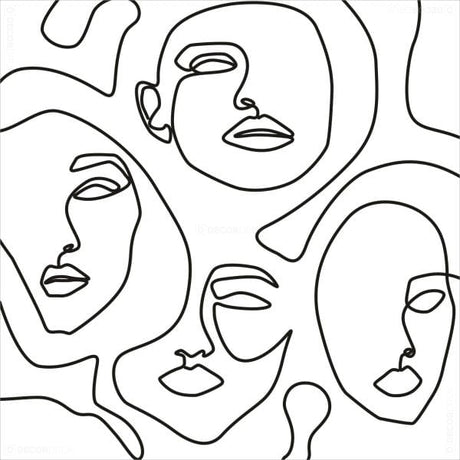 Muster Black&white Gesichter