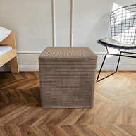 Sitzhocker Manchester Hellbraun Cordstoff