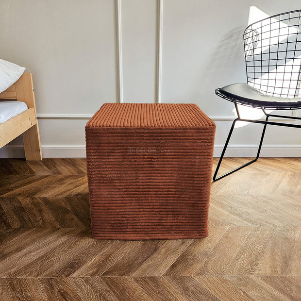 Sitzhoker Wohnzimmer Cord Rotbraun