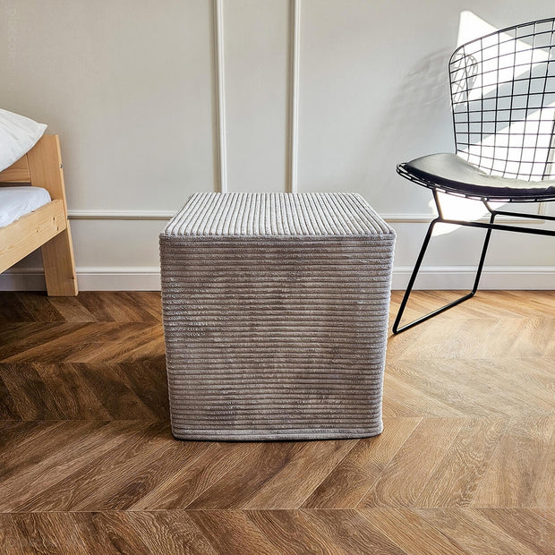 Sitzhocker Wohnzimmer grau Cord