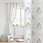 Kinderzimmer Vorhänge mit Einhorn in Rosa