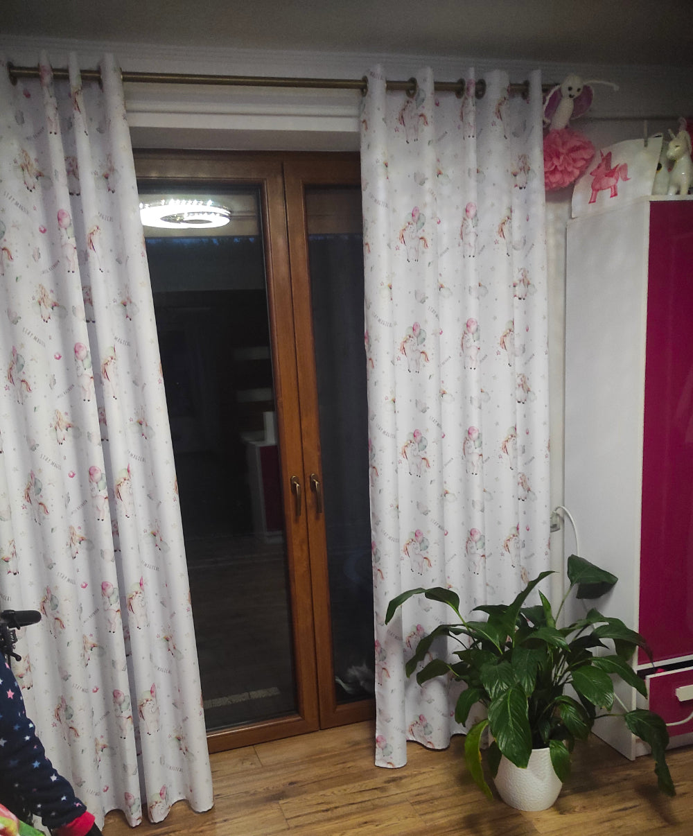 Vorhänge Mädchen Einhorn