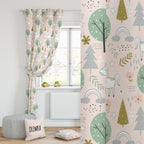 Einhorn im Wald Mädchen Vorhänge