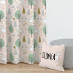 Vorhänge Mädchenzimmer Rosa Einhorn