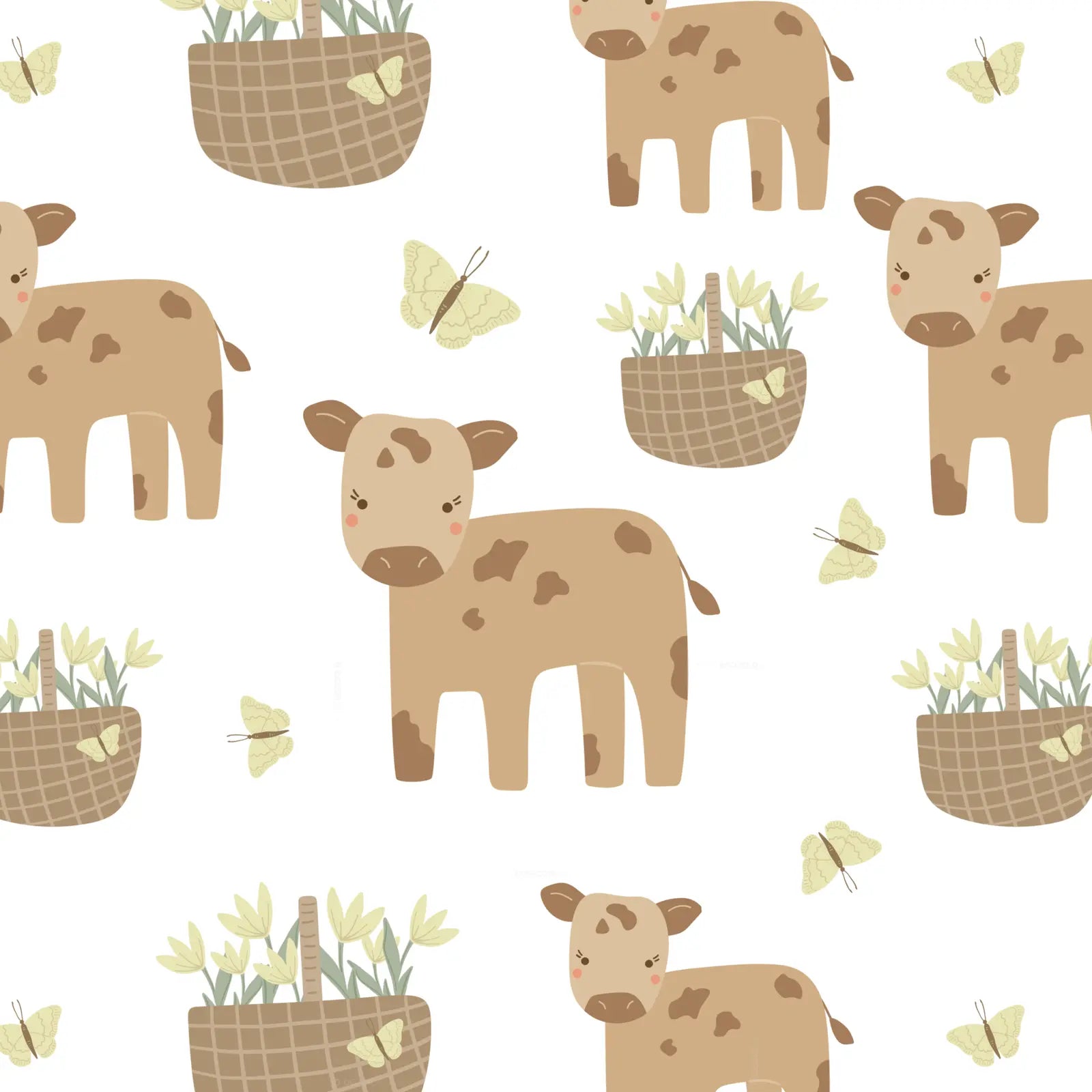 Muster Vorhang und Gardine Muh-Kuh