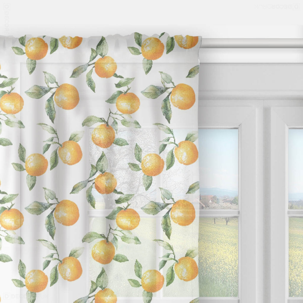 Gardinen mit Orangen
