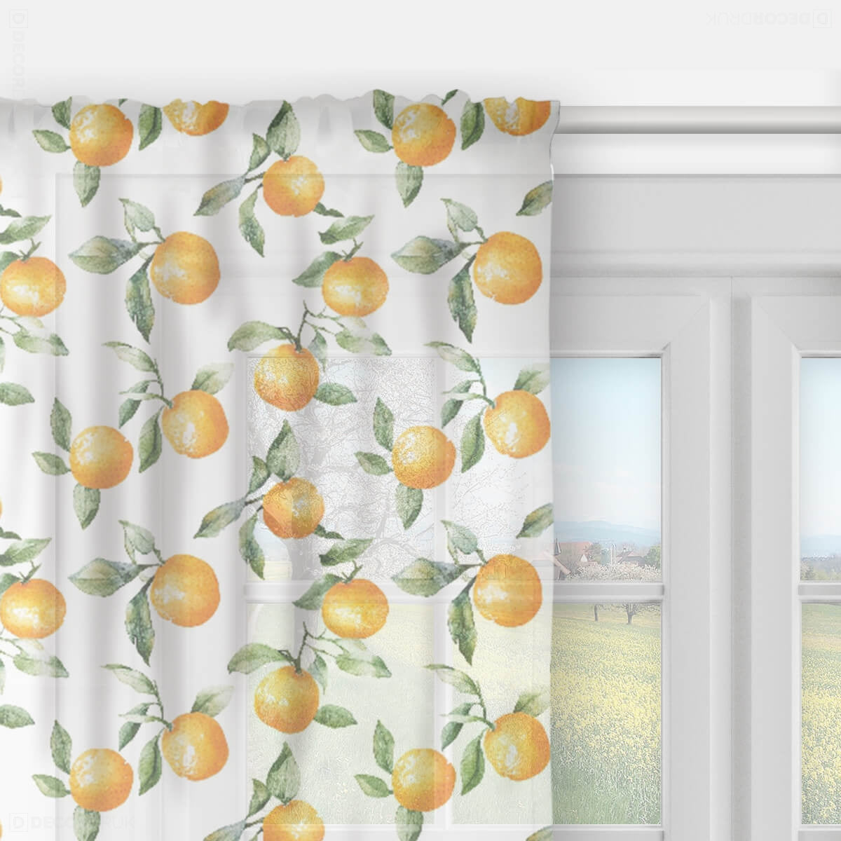 Gardinen mit Orangen