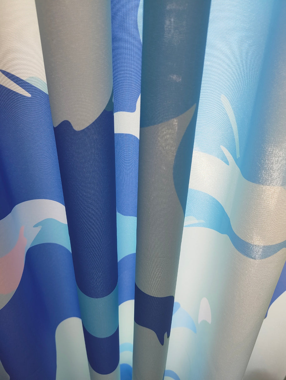Blauer Himmer Vorhang Muster Monika Ibi Design