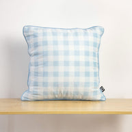 Blau Karo Dekokissen 40x40 und 50x50 Velour