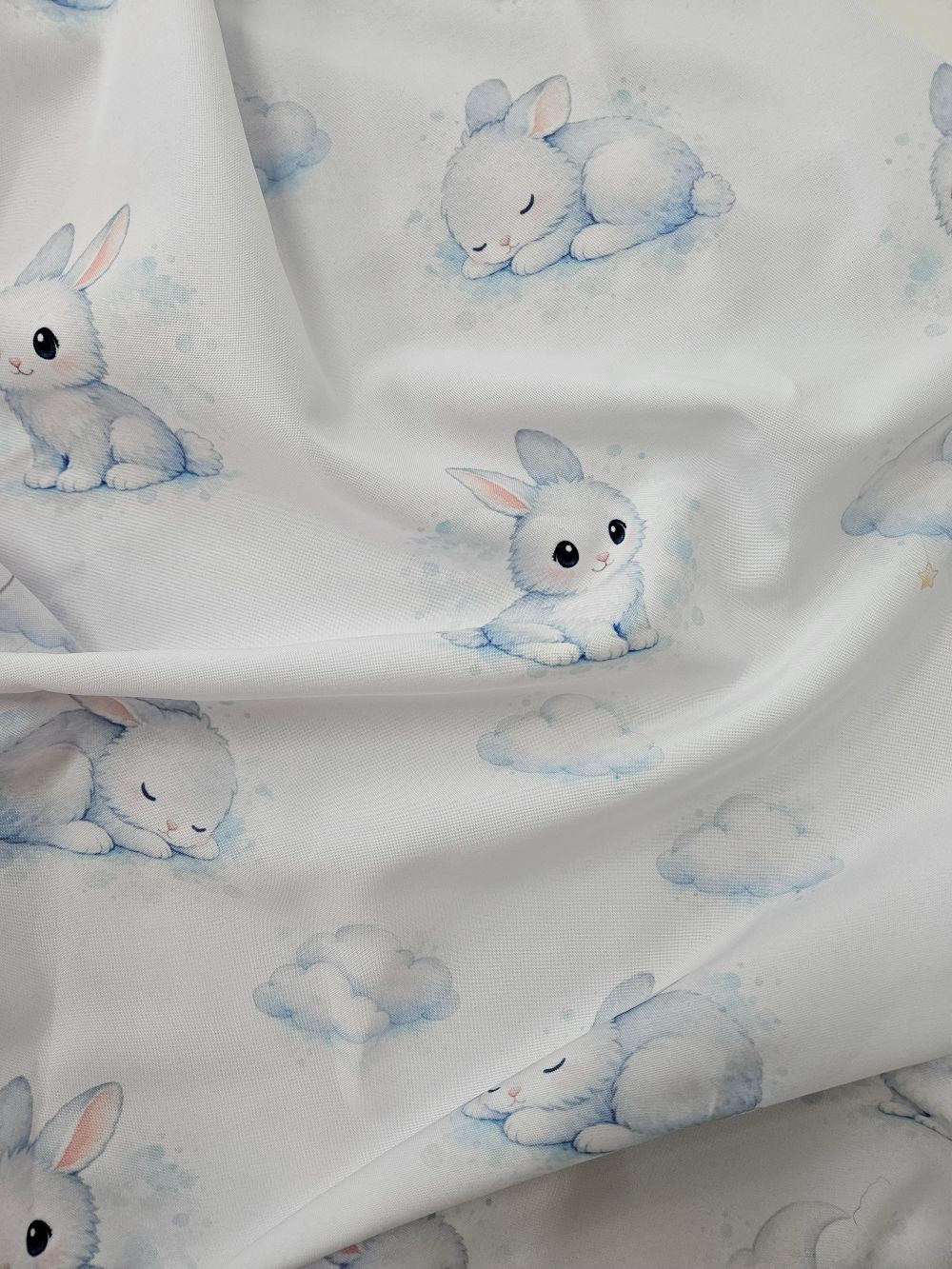 Vorhänge für Kinderzimmer Blaue Hasen