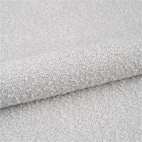Boucle Stoff hellgrau