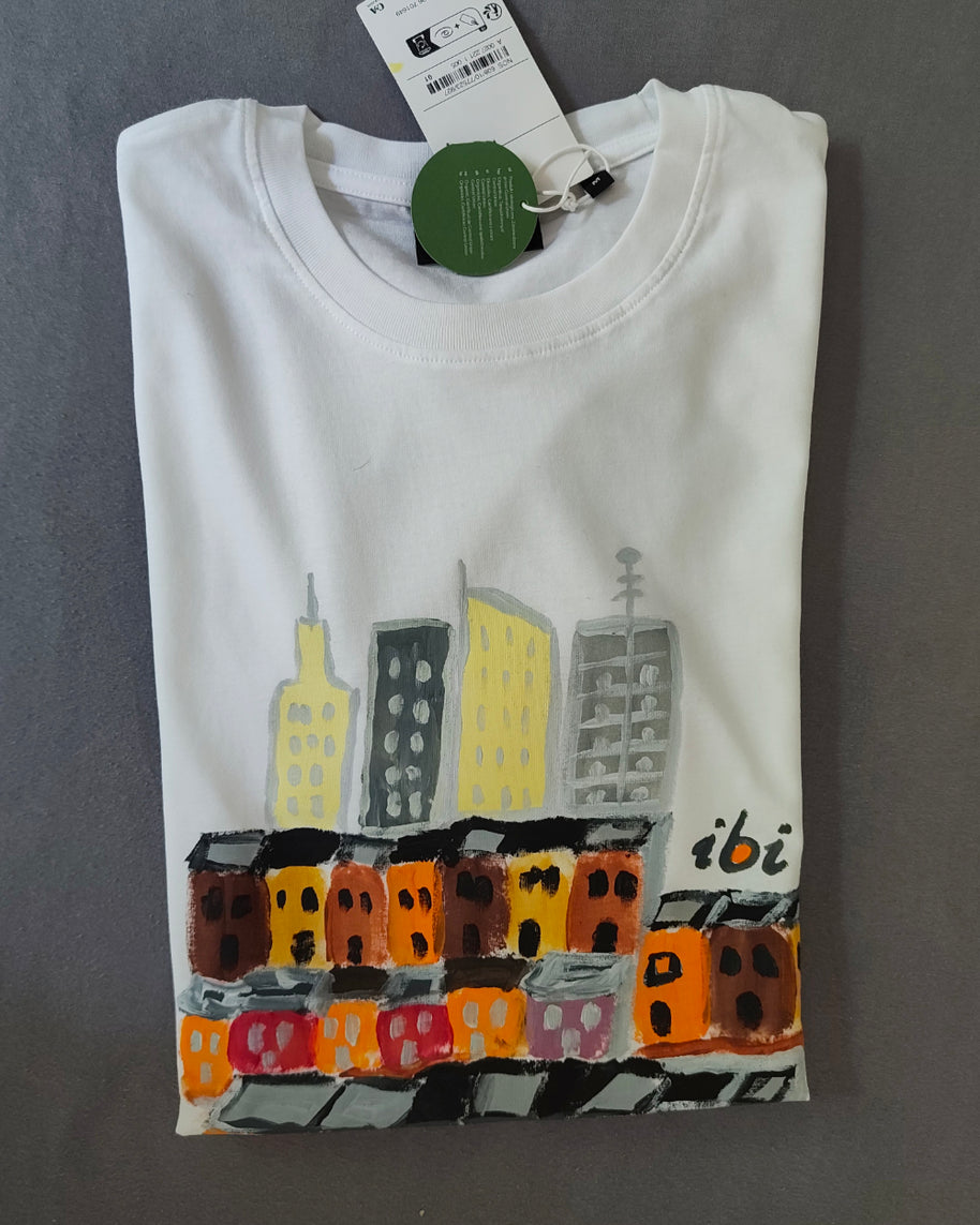 City Print Design T-Shirt Handarbeit
