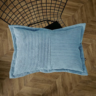 Cord Kissen Patchwork Türkisblau