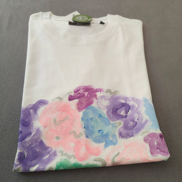 Designer T-Shirt mit Silberelementen Sommertraum aus Baumwolle