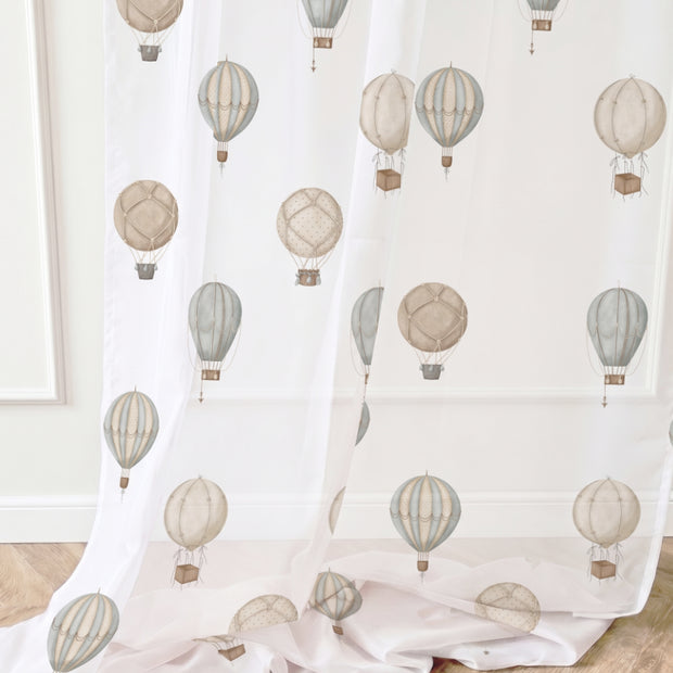 Gardinen für Kinderzimmer Ballons Vintange
