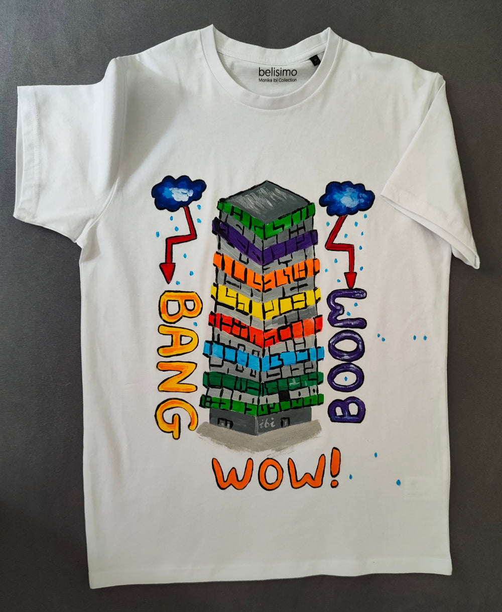 Handbemaltes T-Shirt Graffiti-Stil