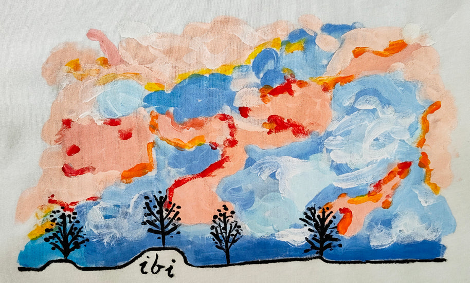 Himmel in Japan Muster handbemalt Monika Ibi Belisimo