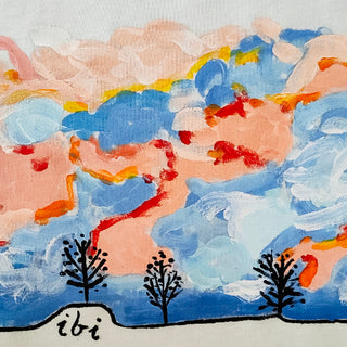 Himmel in Japan Muster handbemalt Monika Ibi Belisimo