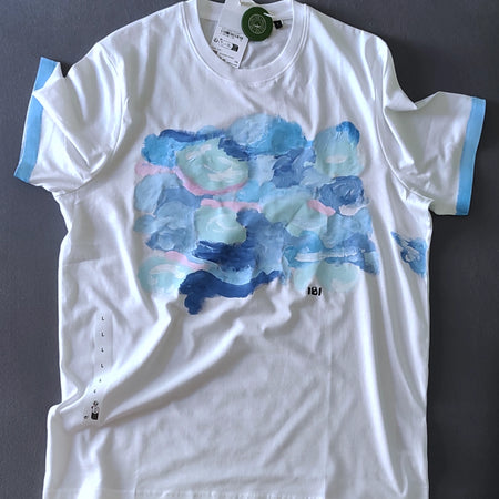 Handbemaltes T-Shirt Himmel Baumwolle