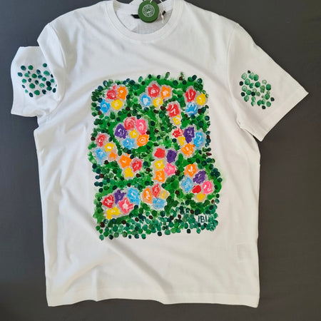 Handbemaltes T-Shirt Blumenwiese