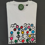 Handbemaltes Herren T-Shirt Happy People Streichmännchen