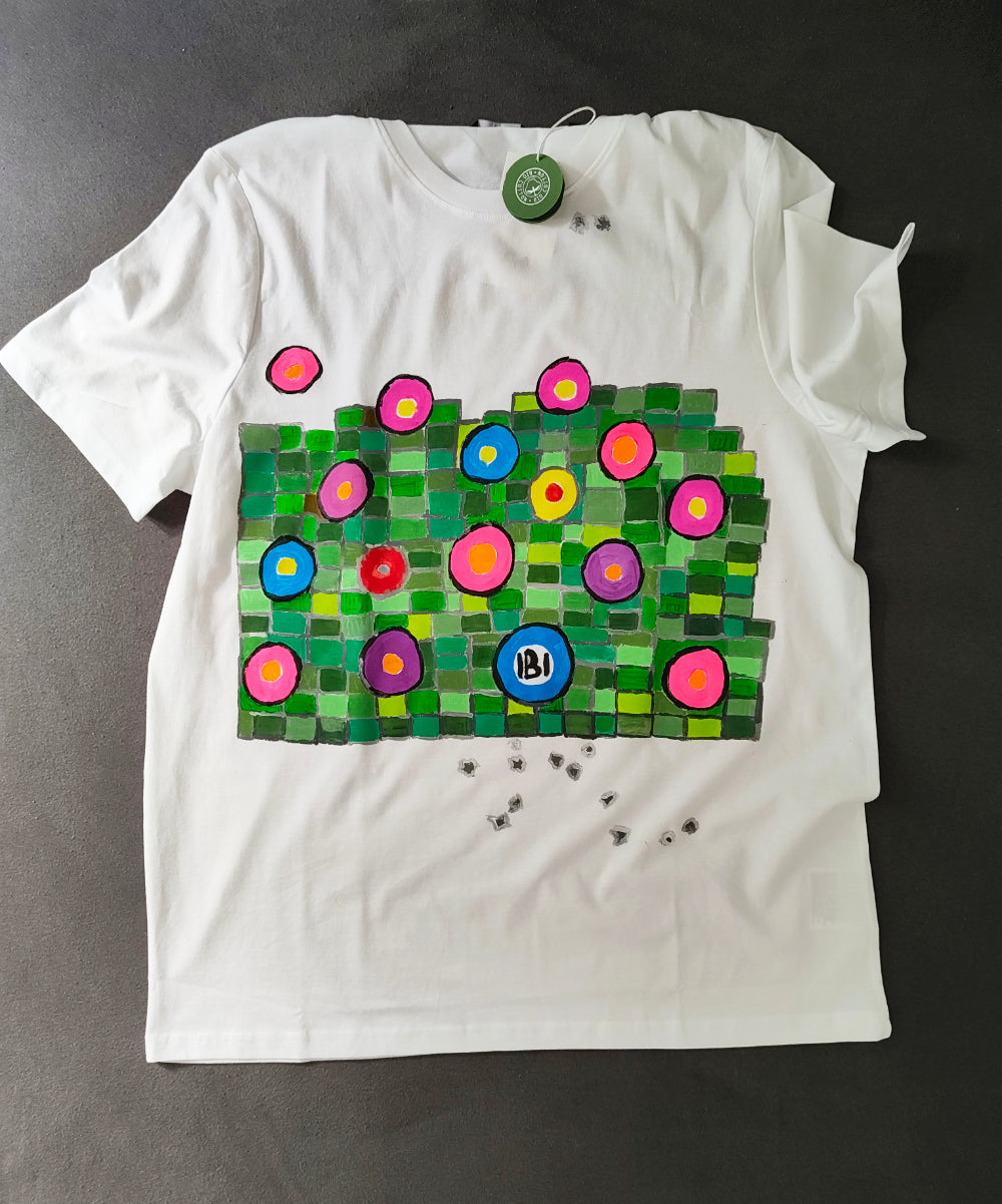 Handbemaltes T-Shirt Ibi Mosaik