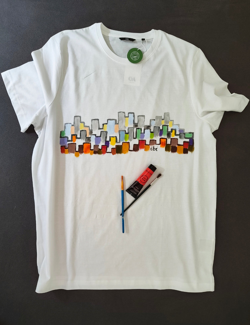 Handbemaltes T-Shirt Vienna City Ibi