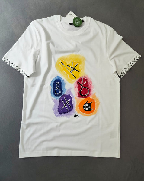 Handgemaltes T-Shirt Abstrakt bunt