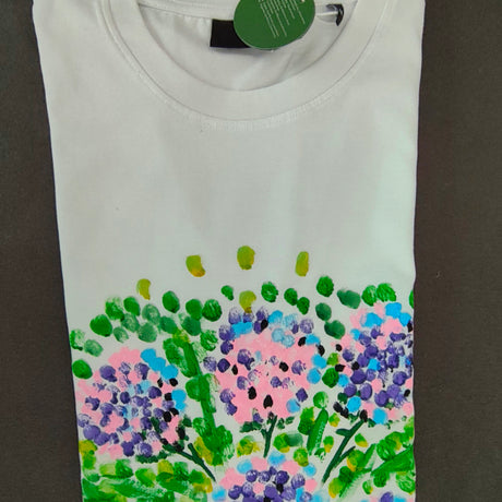 Handgemaltes T-Shirt Floral Monika Ibi Wien