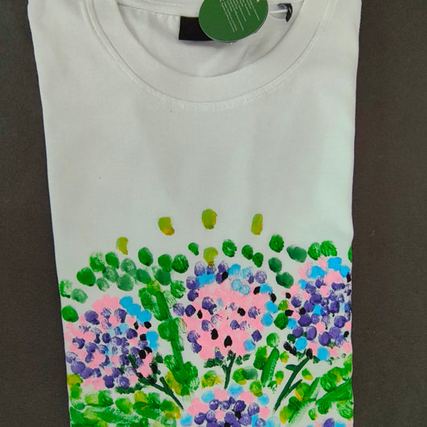 Handgemaltes T-Shirt Floral Monika Ibi Wien