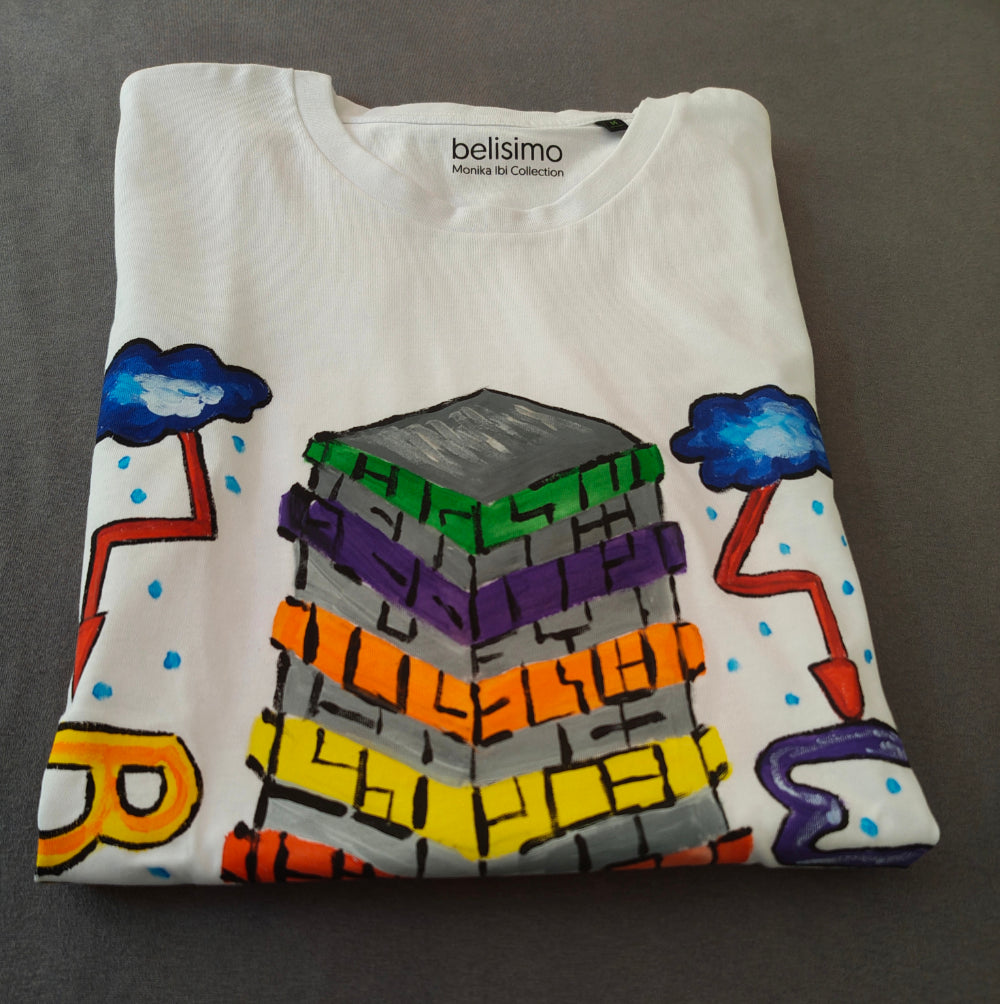 Handbemaltes T-Shirt Graffiti-Stil