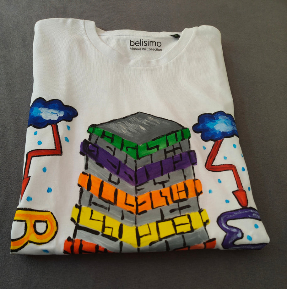 Handbemaltes T-Shirt Graffiti-Stil
