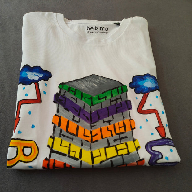 Handmade T-Shirt Graffitti Stil Monika Ibi Belisimo Einzelstück