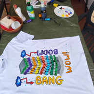 Handbemaltes T-Shirt Graffiti-Stil
