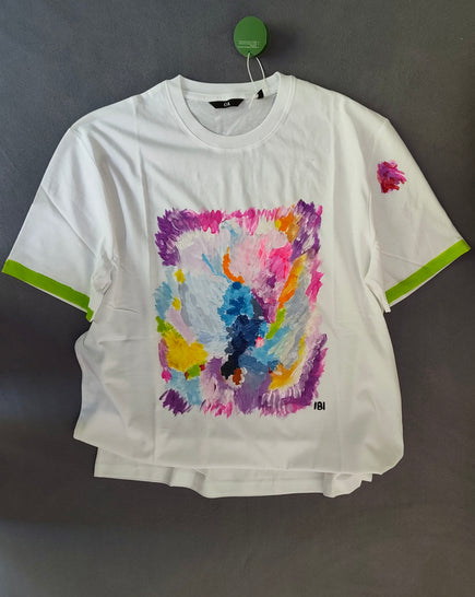 Handbemaltes T-Shirt Abstrakt Wien