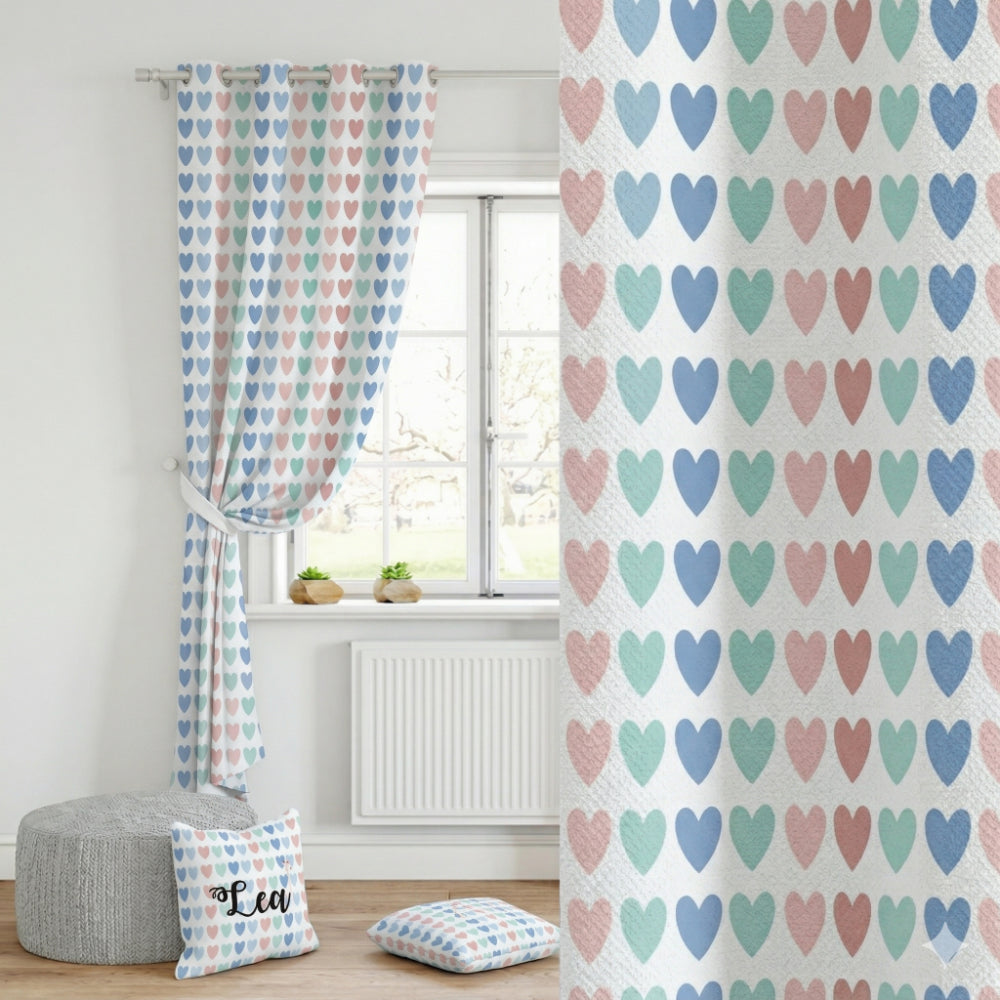 Vorhänge Herzen Pastell