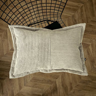 Cord Kissen Patchwork Beige