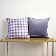 Kissen Karo Violett 40x40 und 50x50cm