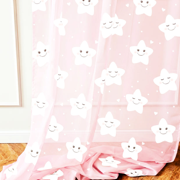 Mädchen Zimmer Gardinen Rosa Sterne