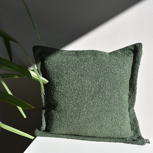 Sofa Kissen Boucle grüne 40x40 und 50x50cm