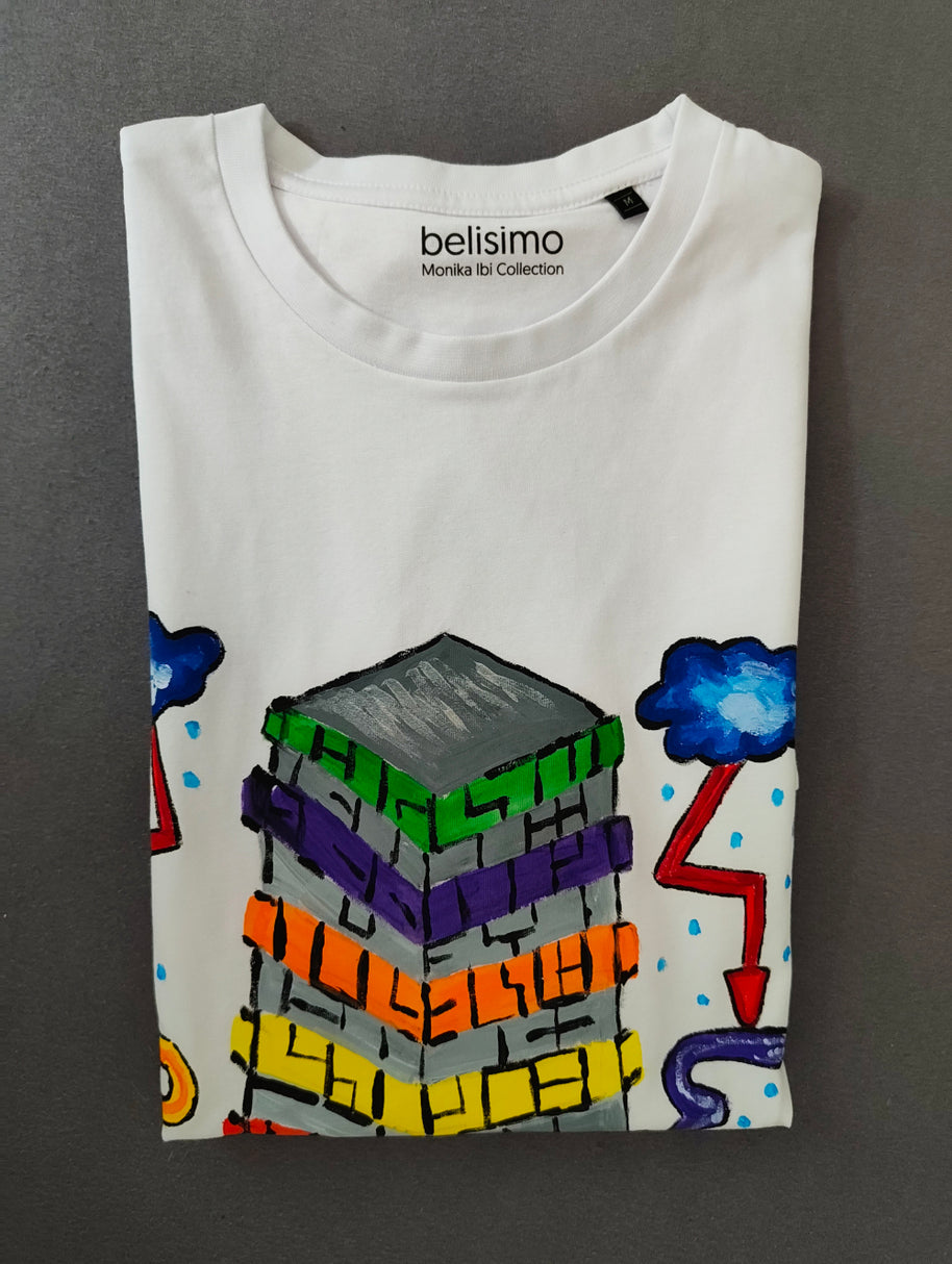 Handbemaltes T-Shirt Graffiti-Stil