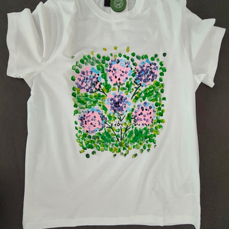 T-Shirt Handmmalerei Blumen Wien