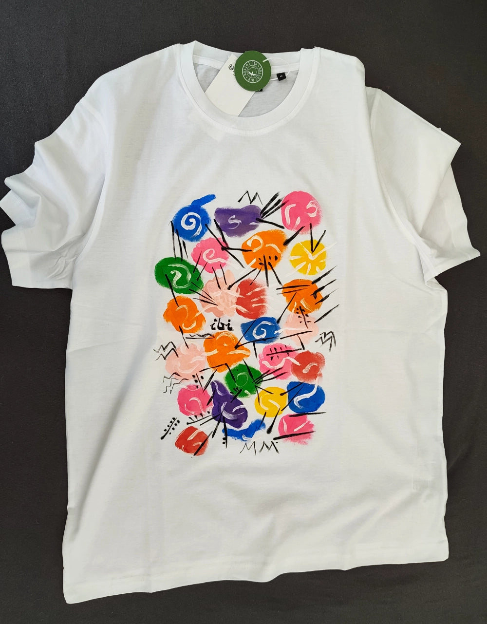 T-Shirt bunte Fantasie handbemalt Ibi