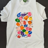 T-Shirt bunte Fantasie handbemalt Ibi
