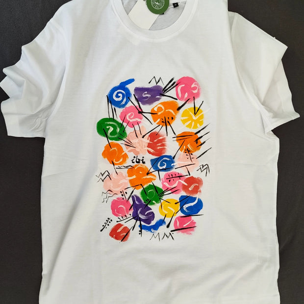T-Shirt bunte Fantasie handbemalt Ibi