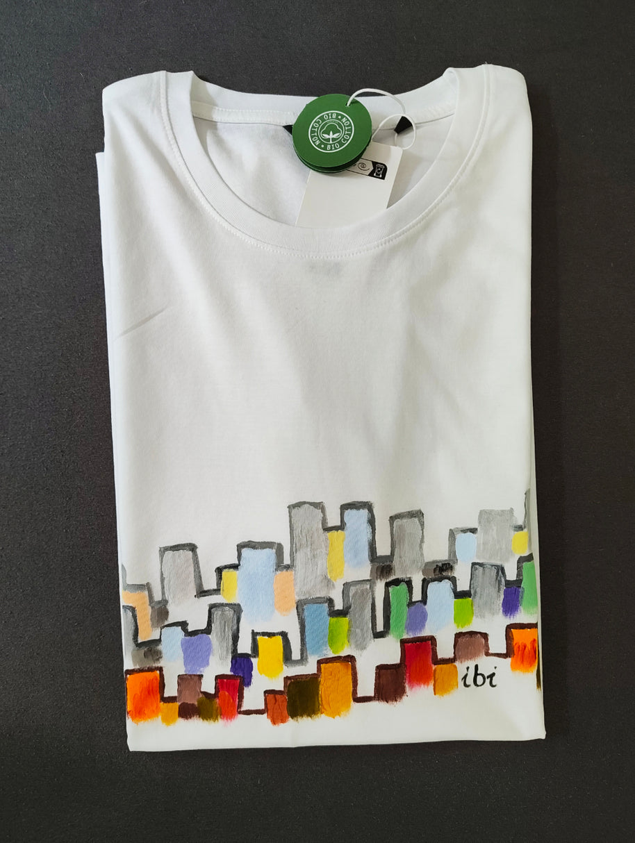 T-Shirt handbemalt Vienna City XL