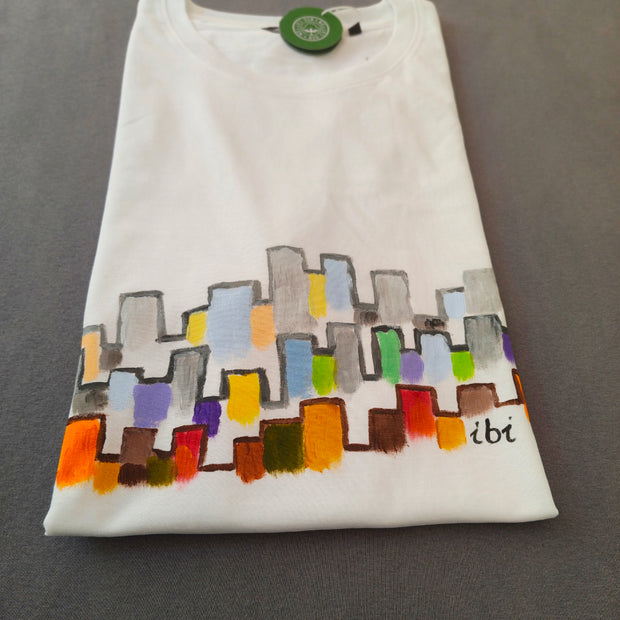 Vienn Ciy T-Shirt für Herren von Monika Ibi handbemalt Unikat